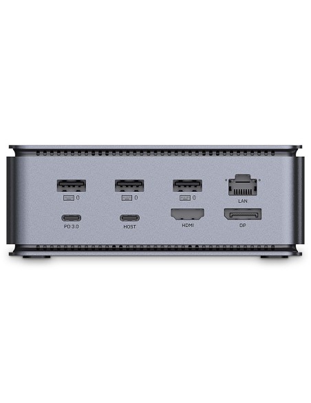 Lindy 43372 base para portátil y replicador de puertos Acoplamiento USB4 Antracita