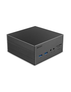 Lindy 43378 base para portátil y replicador de puertos Alámbrico USB 3.2 Gen 2 (3.1 Gen 2) Type-C Gris