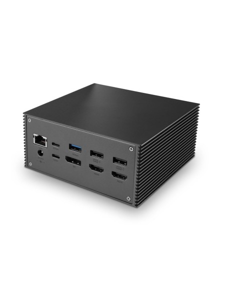 Lindy 43378 base para portátil y replicador de puertos Alámbrico USB 3.2 Gen 2 (3.1 Gen 2) Type-C Gris