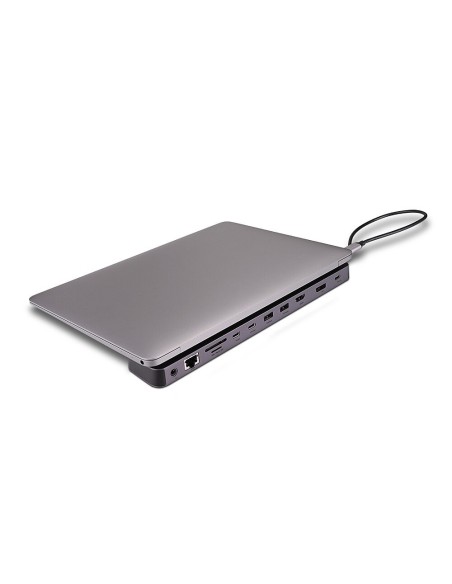 Lindy 43392 base para portátil y replicador de puertos Acoplamiento USB 3.2 Gen 1 (3.1 Gen 1) Type-C Antracita