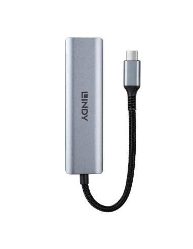 Lindy 43414 hub de interfaz USB 3.2 Gen 2 (3.1 Gen 2) Type-C 10000 Mbit s Gris