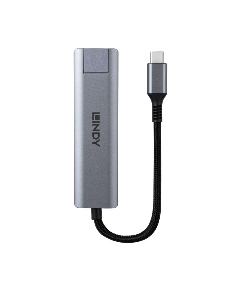 Lindy 43422 hub de interfaz USB 3.2 Gen 2 (3.1 Gen 2) Type-C 10000 Mbit s Gris