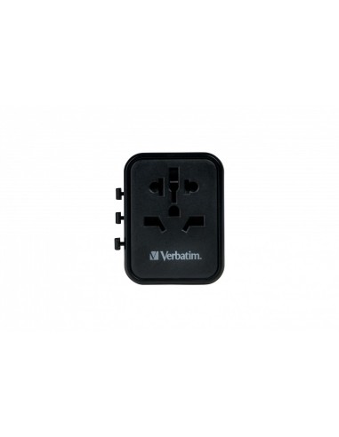 Verbatim 49544 adaptador de enchufe eléctrico Universal Negro