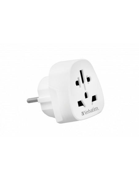 Verbatim WTEU-02 adaptador de enchufe eléctrico Tipo F Universal Blanco