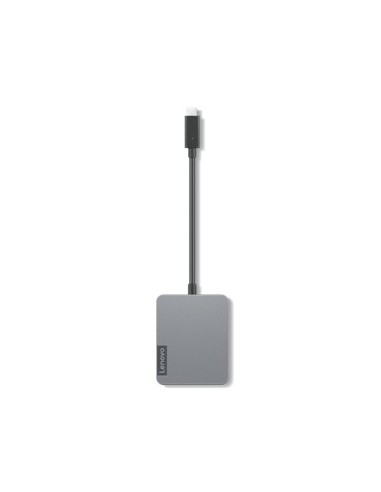 Lenovo 4X91A30366 base para portátil y replicador de puertos Alámbrico USB 2.0 Type-C Gris