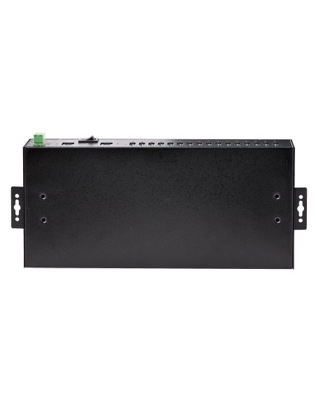 StarTech.com Hub Ladrón USB 3.0 5Gb de 16 Puertos Industrial - Metal - Montaje en Rack Superficie DIN - Carga Compartida USB