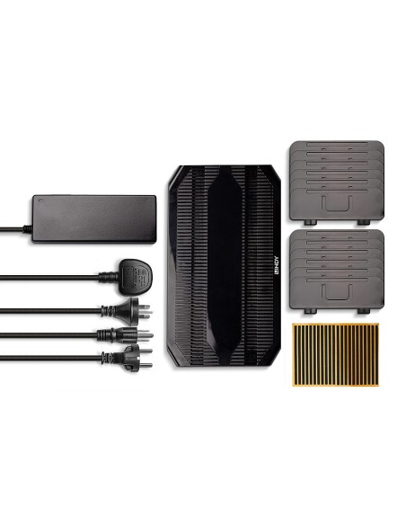 Lindy 73309 organizador para estación de carga Independiente Plástico Negro