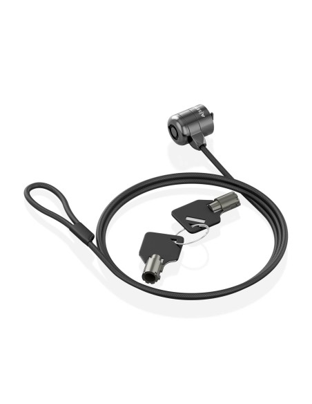 AISENS Cable de seguridad con cerradura de llave para ordenador, monitor, portátil 1.5m
