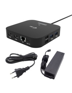 i-tec USB-C Dual HDMI Docking Station with Power Delivery 100 W + Universal Charger 100W