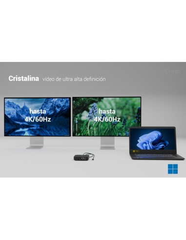 i-tec USB-C Dual HDMI Docking Station with Power Delivery 100 W + Universal Charger 100W