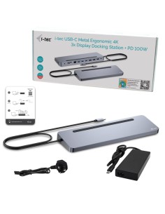 i-tec USB-C Metal Ergonomic 3x 4K Display Docking Station + Power Delivery 100 W 2