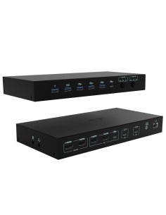 i-tec USB-C KVM Dock PRO for Three Hosts, Dual Video, with 2x Power Delivery, max 92W