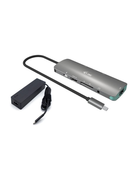 i-tec USB-C Metal Nano Docking Station 4K HDMI LAN with Power Delivery 100W + Universal Charger 100W