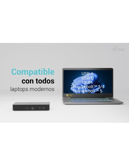i-tec Universal Intelligent Dual Display Docking Station + Power Delivery 100W