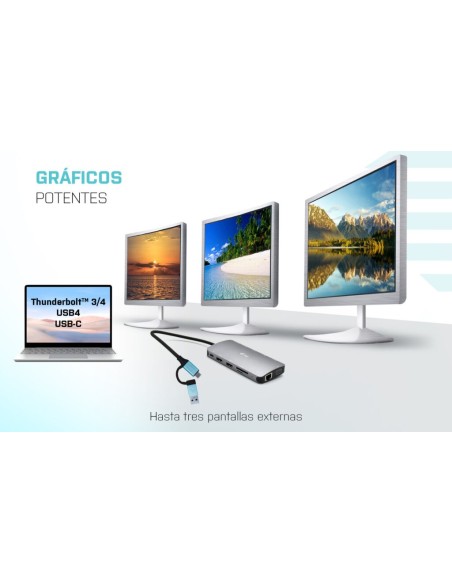 i-tec USB 3.0 USB-C Thunderbolt 3x Display Metal Nano Dock with LAN + Power Delivery 100 W