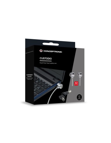 Conceptronic CNBSLOCK15T cable antirrobo Plata 1,5 m