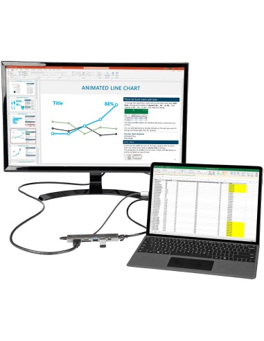 StarTech.com Adaptador Multipuertos USB C - Docking Station USB Tipo C a HDMI 2.0 4K 60Hz - Entrega de Alimentación 100W