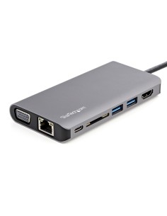 StarTech.com Adaptador Multipuertos USB-C - Mini Docking Station para Viajes con HDMI de 4K o VGA de 1080p - con Hub Ladrón USB 2
