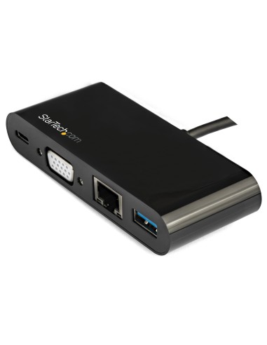 StarTech.com Docking Station USB-C para Portátiles - Mini Replicador de Puertos para Monitor VGA 1080p - Entrega de