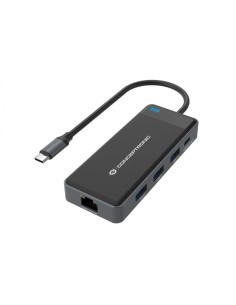 Conceptronic DONN14G base para portátil y replicador de puertos Alámbrico USB 3.2 Gen 1 (3.1 Gen 1) Type-C Gris 2