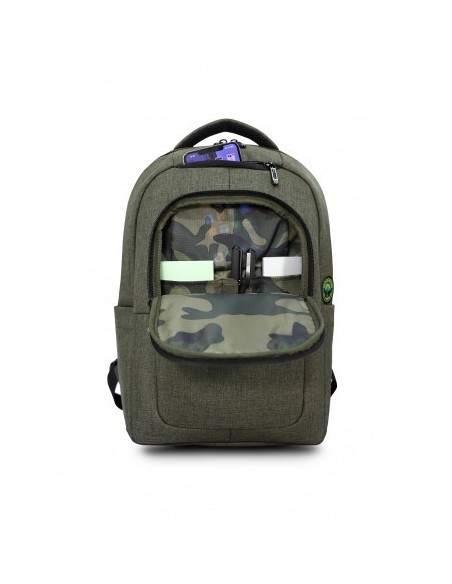 Urban Factory ECB34UF maletines para portátil 35,8 cm (14.1") Mochila Caqui