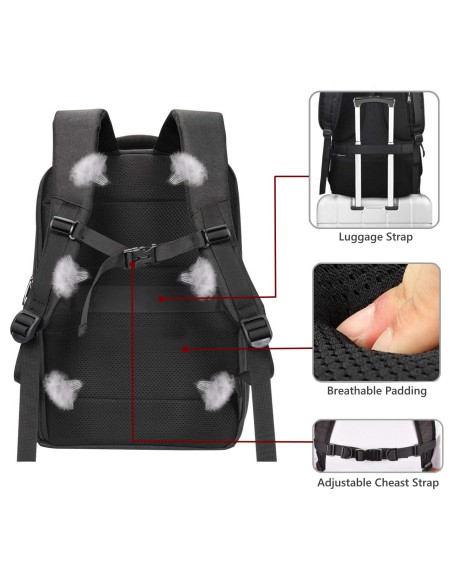 Ewent EW2526 maletines para portátil 39,6 cm (15.6") Mochila Negro