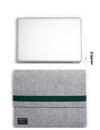 EKOMODO HR-014 maletines para portátil 38,1 cm (15") Funda Verde, Gris