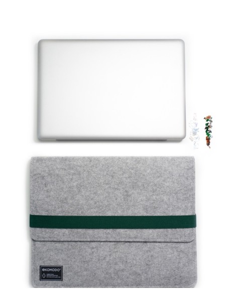 EKOMODO HR-014 maletines para portátil 38,1 cm (15") Funda Verde, Gris