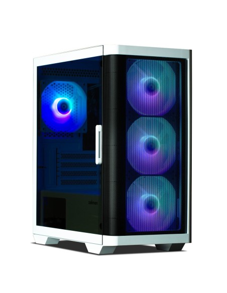 Zalman M4 WHITE carcasa de ordenador Mini Tower Negro, Blanco