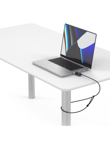 Compulocks MBPR16LDG02CL cable antirrobo Negro, Plata