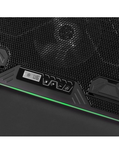 Mars Gaming MNBC6, Base Refrigeradora + Stand XL 19'' ARGB, 3 Ventiladores, Soporte para Móvil