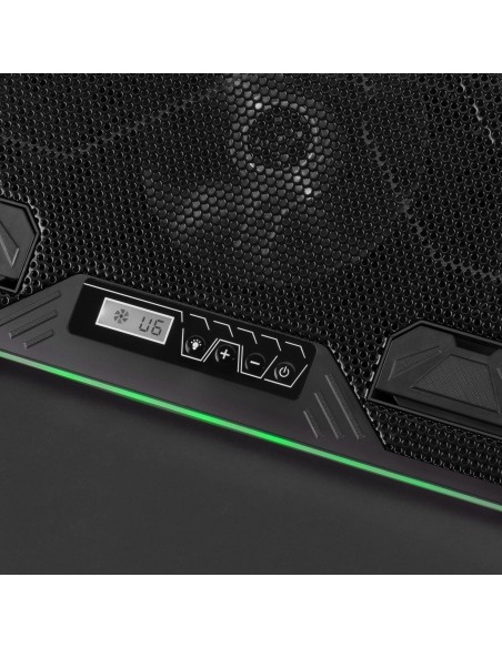 Mars Gaming MNBC6, Base Refrigeradora + Stand XL 19'' ARGB, 3 Ventiladores, Soporte para Móvil