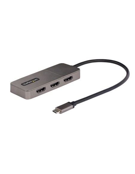 StarTech.com Adaptador USB-C de 3 Puertos Multimonitor - Hub MST USB Tipo C a 3 Puertos HDMI - Divisor Multiplicador DP Triple