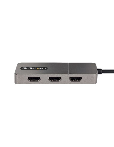 StarTech.com Adaptador USB-C de 3 Puertos Multimonitor - Hub MST USB Tipo C a 3 Puertos HDMI - Divisor Multiplicador DP Triple