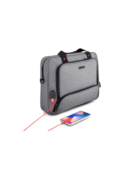 Urban Factory Mixee 35,6 cm (14") Maletín Gris, Rosa