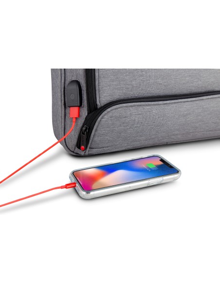 Urban Factory Mixee 35,6 cm (14") Maletín Gris, Rosa