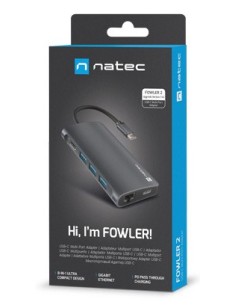 NATEC NMP-2162 base para portátil y replicador de puertos Alámbrico USB 3.2 Gen 1 (3.1 Gen 1) Type-C Gris 2