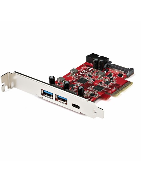 StarTech.com Tarjeta PCIe de 5 Puertos USB -Tarjeta PCI Express USB 3.2 Gen 2 (10Gbps)con 1 Puerto USB-C y 2 Puertos USB-A - 1