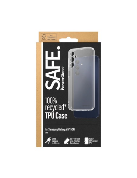 PanzerGlass SAFE. by ® TPU Case Samsung Galaxy A15 | A15 5G | Transparent funda para teléfono móvil Transparente