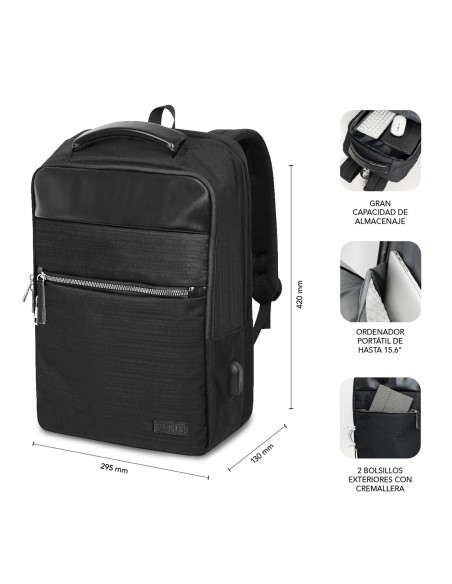 SUBBLIM Mochila de negocios Business V2 AP Backpack 16" Negro