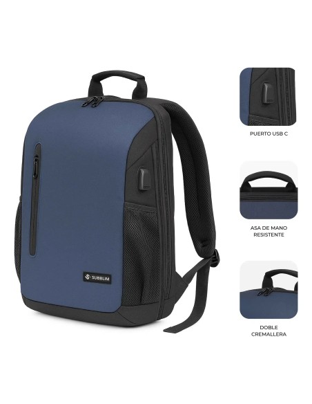 SUBBLIM Nomad Xpand Air Padding mochila City backpack Azul Poliéster reciclado