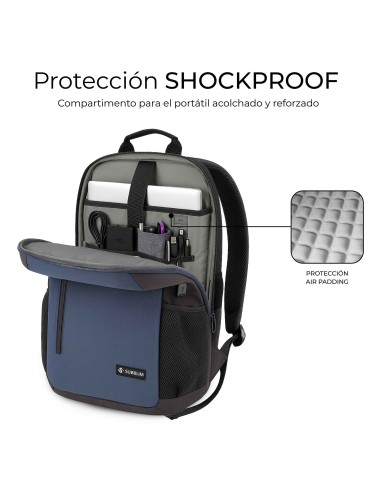 SUBBLIM Nomad Xpand Air Padding mochila City backpack Azul Poliéster reciclado