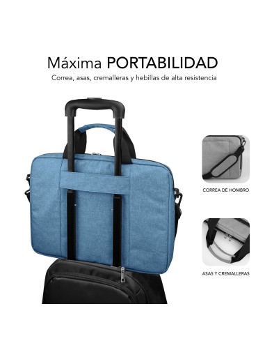 SUBBLIM Maletín Ordenador Air Padding Laptop bag 15,6" Azul