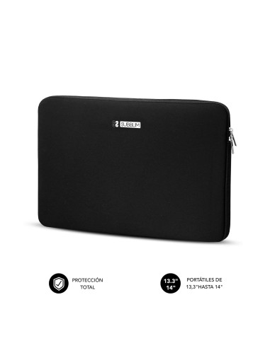 SUBBLIM Funda Ordenador Business Laptop Sleeve Neoprene 13,3-14" Black