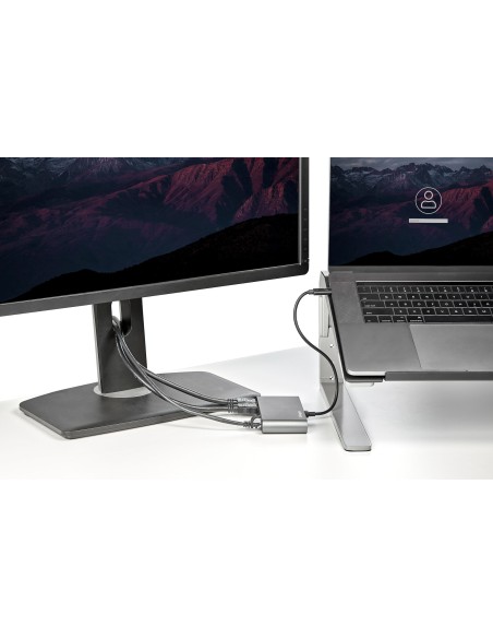 StarTech.com Mini Dock Thunderbolt 3 - Docking Station Portátil para 2 Monitores con HDMI 4K de 60Hz, 2x Hub USB-A (3.0 2.0),