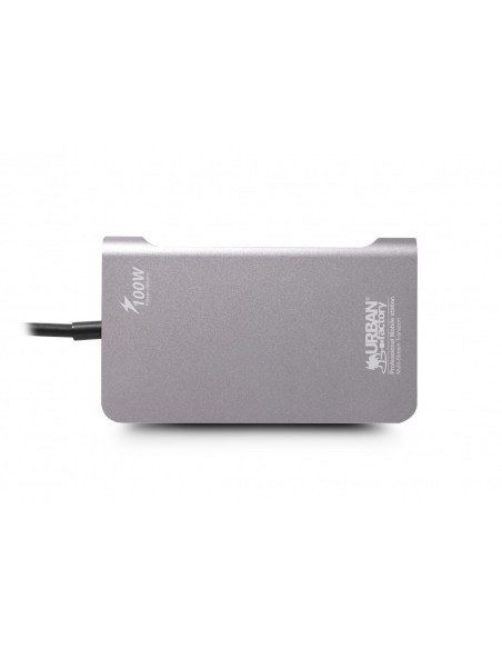 Urban Factory TCM16UF base para portátil y replicador de puertos Alámbrico USB 3.2 Gen 1 (3.1 Gen 1) Type-C Gris