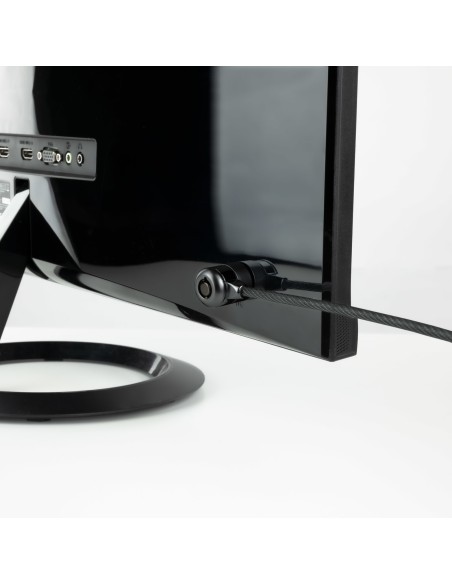 TooQ Cable de Seguridad con Llave para Portátiles 1.5 metros, Gris Oscuro