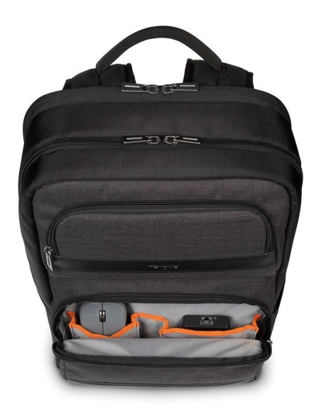 Targus CitySmart mochila Mochila informal Negro, Gris Imitación piel, Poliuretano (PU)