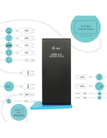 i-tec USB 3.0 USB-C Dual HDMI Docking Station