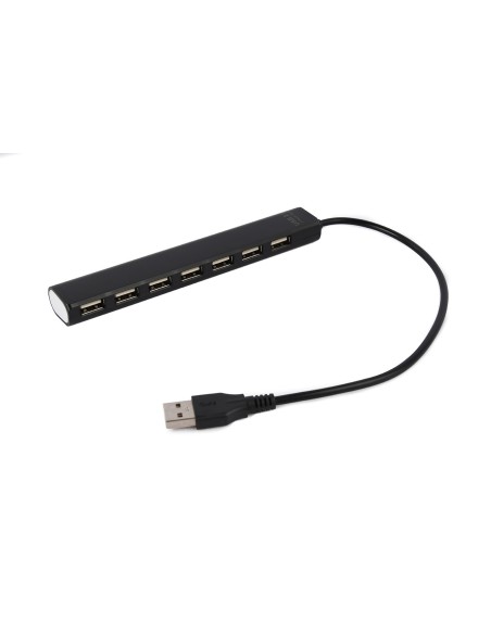 Gembird UHB-U2P7-04 hub de interfaz USB 2.0 Negro